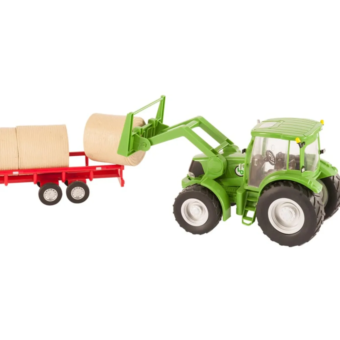 1/20 Green Tractor with Loader Bucket, Bale and Bale Forks by Big Country Toys