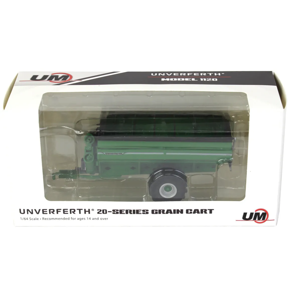 1/64 Green Unverferth 1120 Grain Cart with Flotation Tires