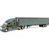 1/64 Gunmetal Gray Kenworth T680 Sleeper with Tandem-Axle Reefer Trailer, DCP by First Gear