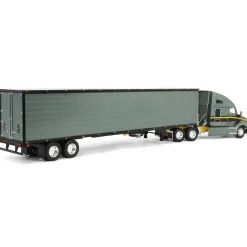 1/64 Gunmetal Gray Kenworth T680 Sleeper with Tandem-Axle Reefer Trailer, DCP by First Gear