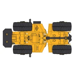 1/64 High Detail Big Bud 700 Las Vegas Yellow CE Construction Version with Titan Goodyear LSW Tires