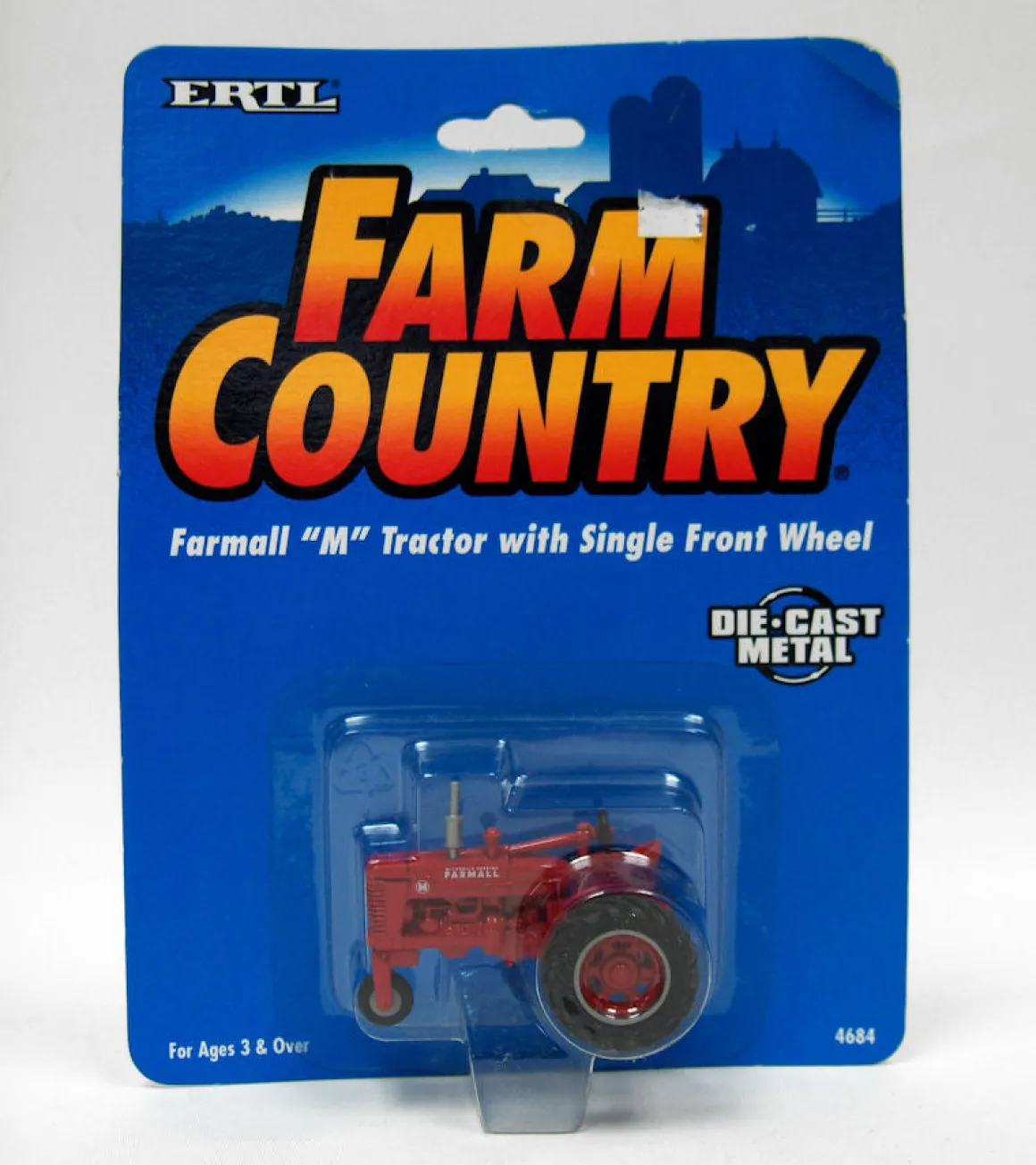 1/64 IH Farmall M Tractor with Single Front Wheel by ERTL