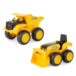 6 Inch John Deere Loader Tractor and Dump Truck Sandbox 2 Piece Set