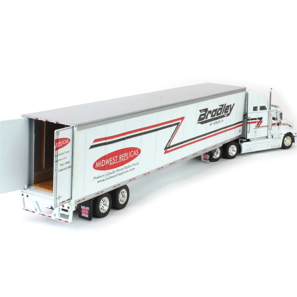 1/53 International 9400i Bradley Trucking Semi with Wabash Duraplate Trailer