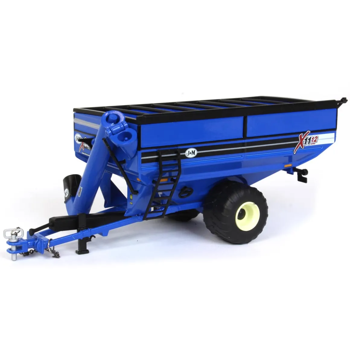 1/64 J&M 1112 Blue Grain Cart with Large Singles