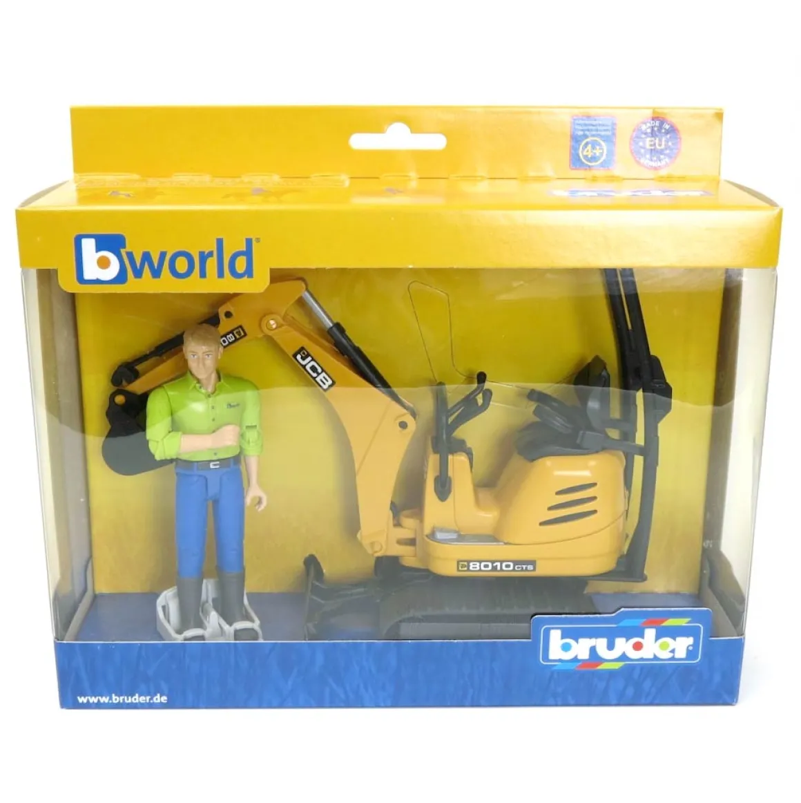 1/16 JCB 8010 CTS Mini Excavator w/ Construction Worker by Bruder