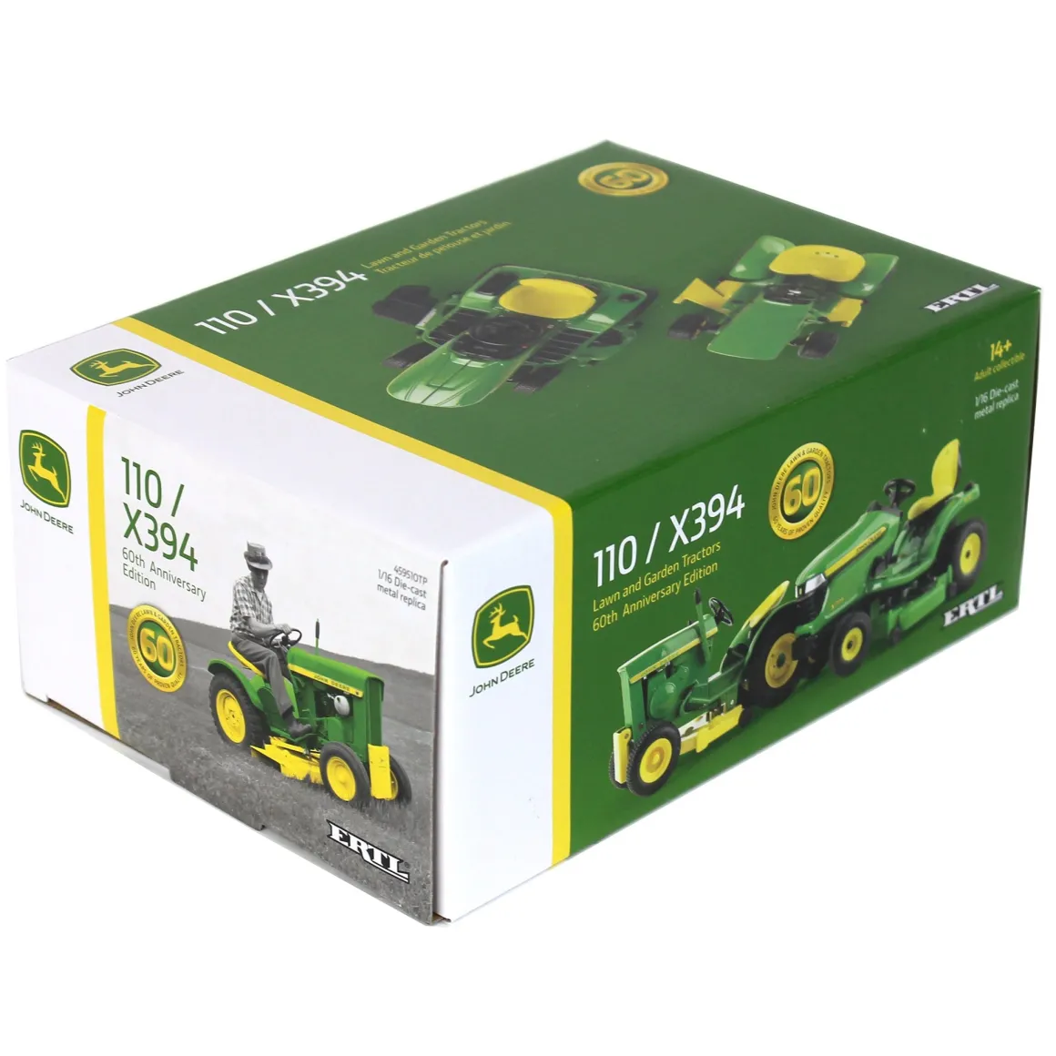 1/16 John Deere 110 & X394 60th Anniversary Lawn Tractor Set, ERTL Prestige Collection