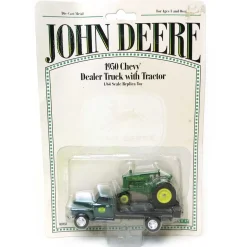 1/64 John Deere 1950 Chevy Flatbed Truck with John Deere GP Tractor