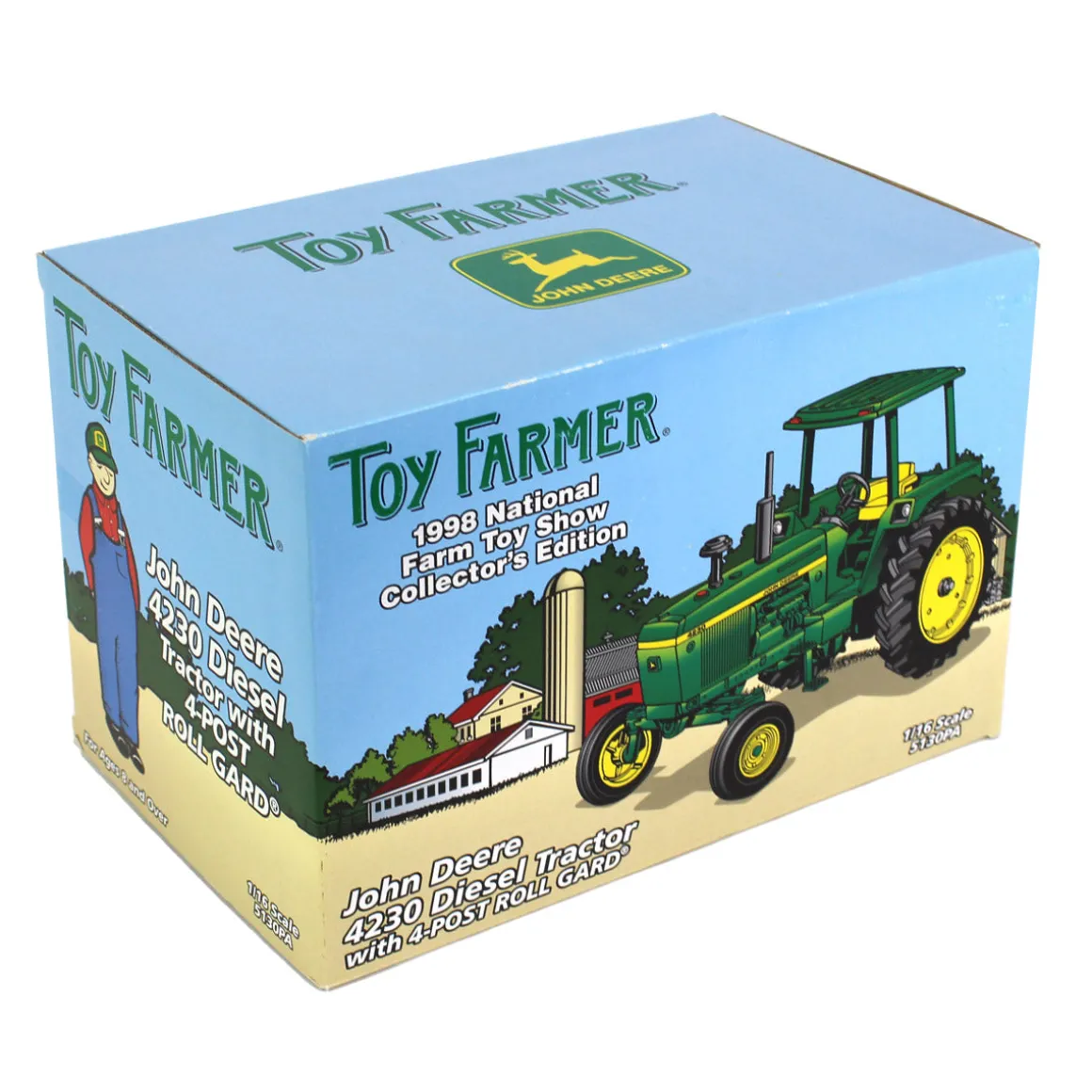 1/16 John Deere 4230 Diesel with 4 Post Roll Guard, 1998 Toy Farmer