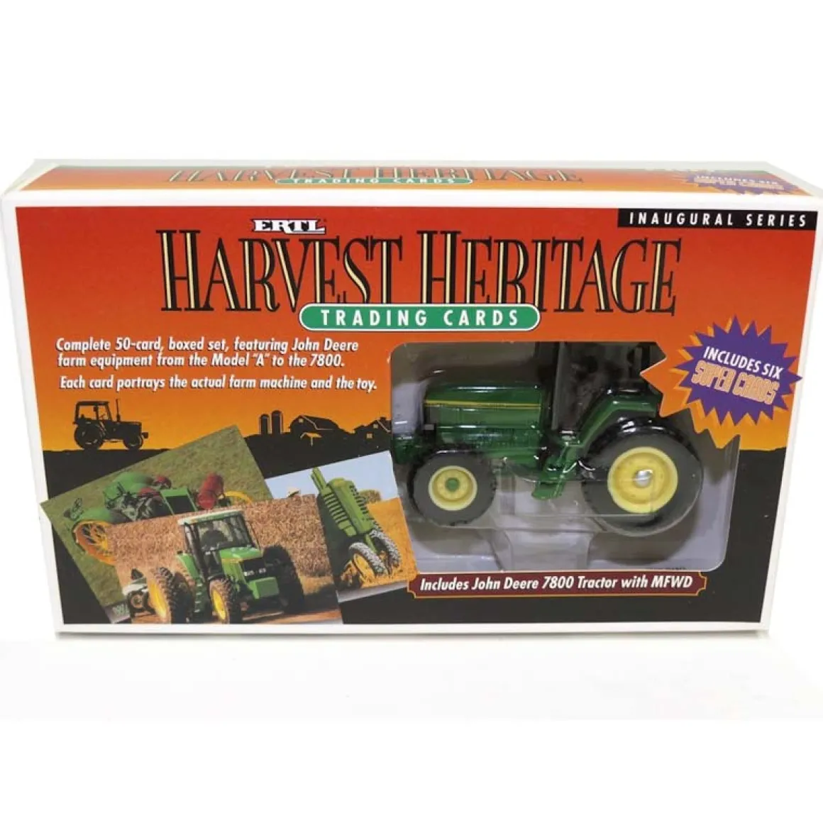 1/64 John Deere 7800 FWA with ERTL John Deere Harvest Heritage Trading Cards