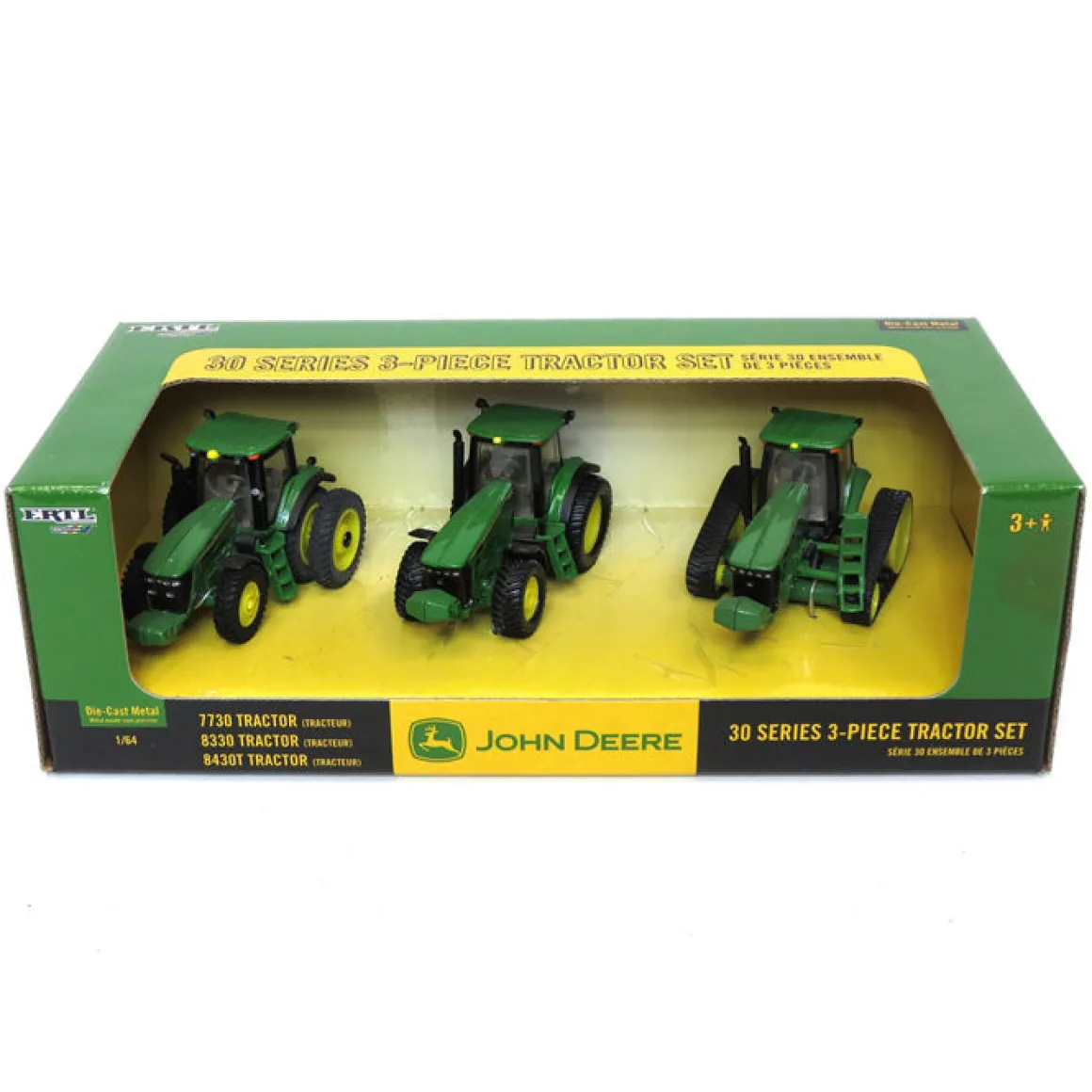 1/64 John Deere 30 Series Tractor Set with 7730, 8330 & 8430T