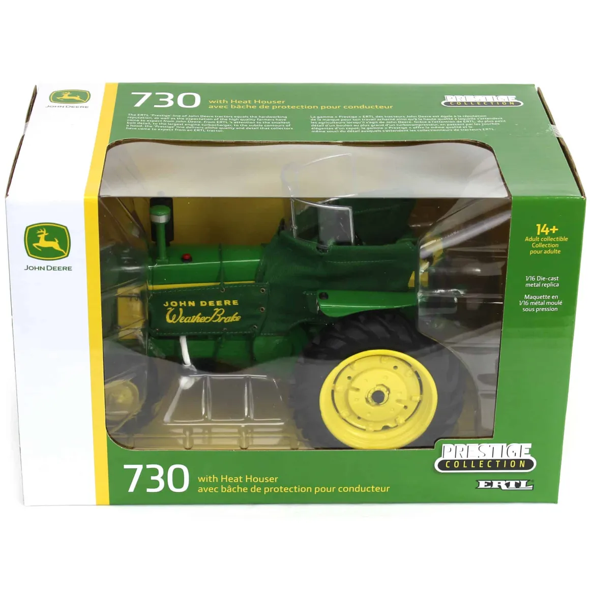 1/16 John Deere 730 Tractor with Heat Houser, ERTL Prestige Collection