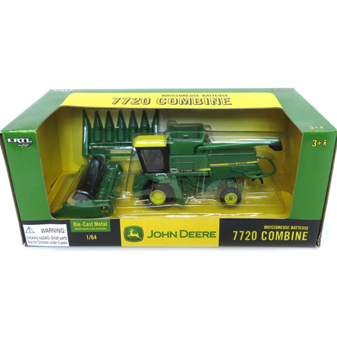 1/64 John Deere 7720 Vintage Combine with Headers by ERTL