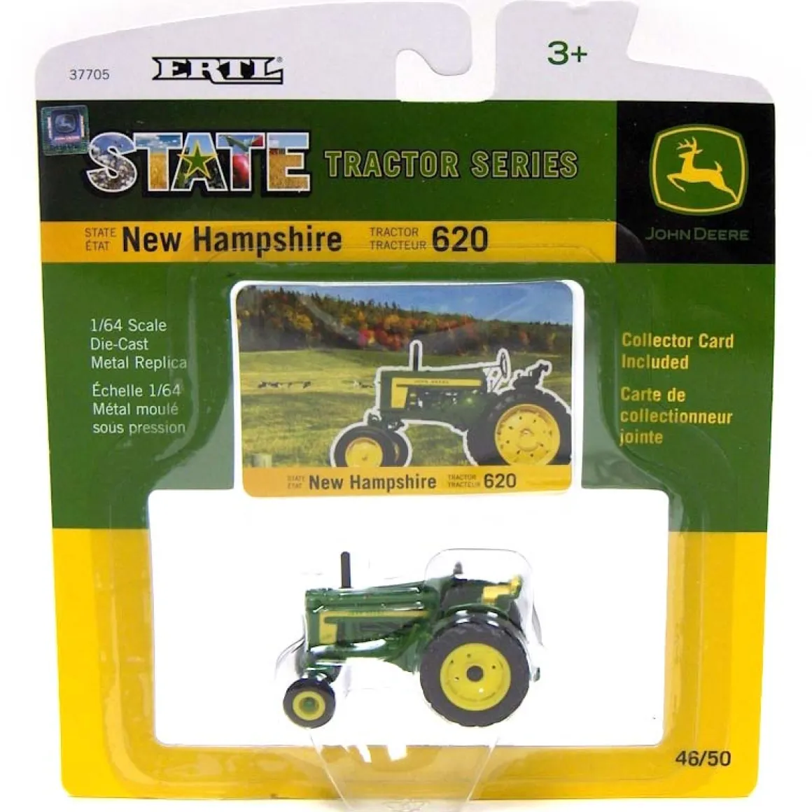 1/64 John Deere 620 Wide Front, ERTL State Series #46: New Hampshire