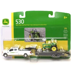 1/64 John Deere 530 with Ford F-350 Dually and 5th Wheel Trailer