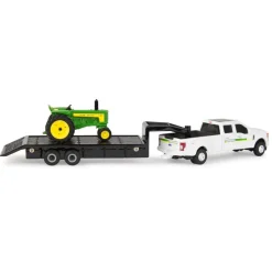 1/64 John Deere 530 with Ford F-350 Dually and 5th Wheel Trailer