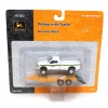 1/64 John Deere Ford Dually Dealership Truck and Yellow Trailer with Ramps