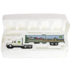 1/64 John Deere Freightliner C120 Semi with "Nothing Runs Like a Deere" Box Trailer