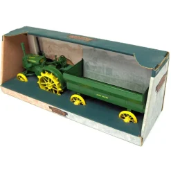1/16 John Deere GP with Flare Box Wagon on Steel Wheels, Made in the USA by ERTL