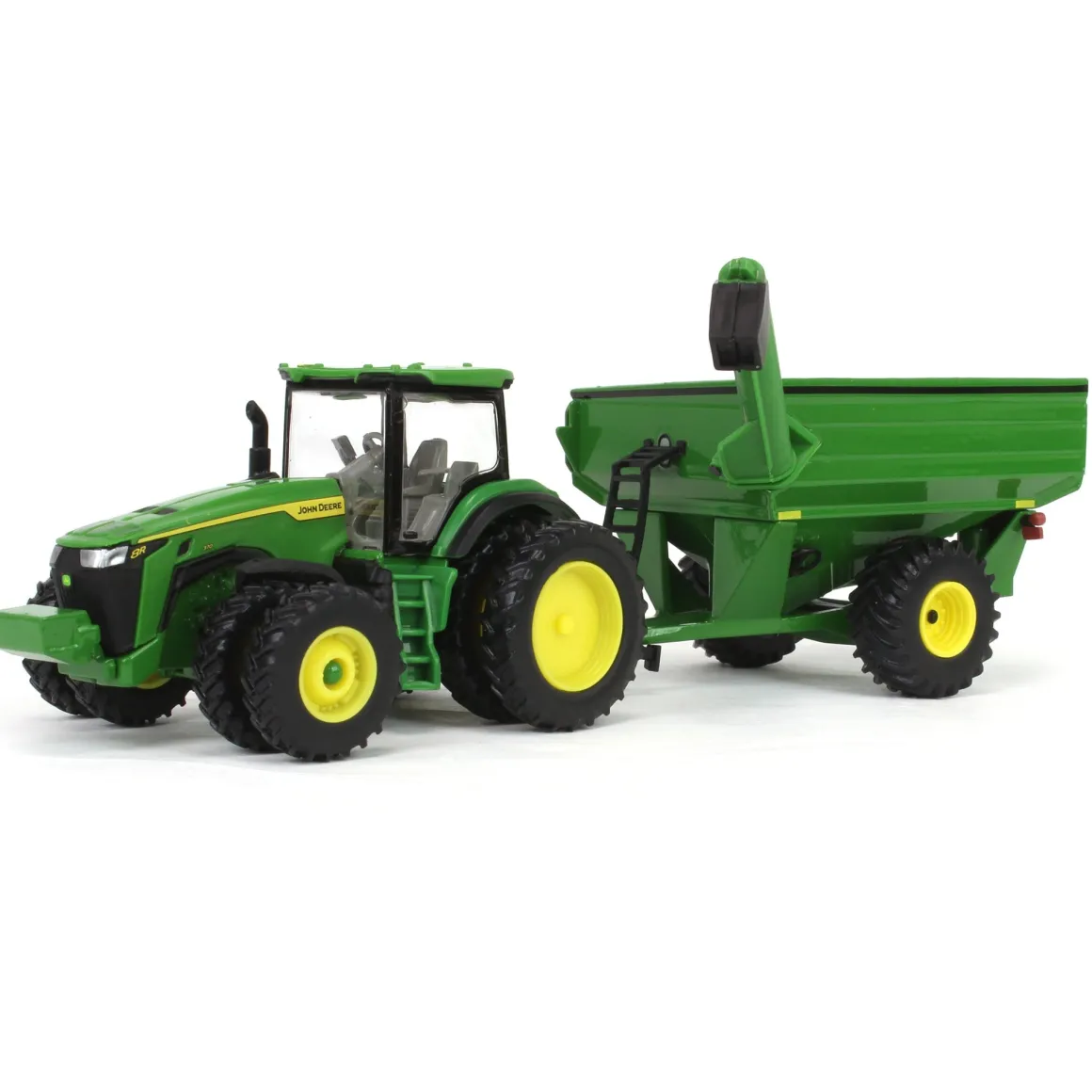1/64 John Deere Harvesting Set w/ 8R 370 Tractor, Grain Cart, X9 1100 Combine & Grain Semi