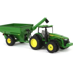 1/64 John Deere Harvesting Set w/ 8R 370 Tractor, Grain Cart, X9 1100 Combine & Grain Semi