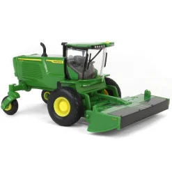 1/64 John Deere Haying Set w/ W235R Windrower, 7R 250 Tractor, Hay Rake, 561R Baler & 6 Bales
