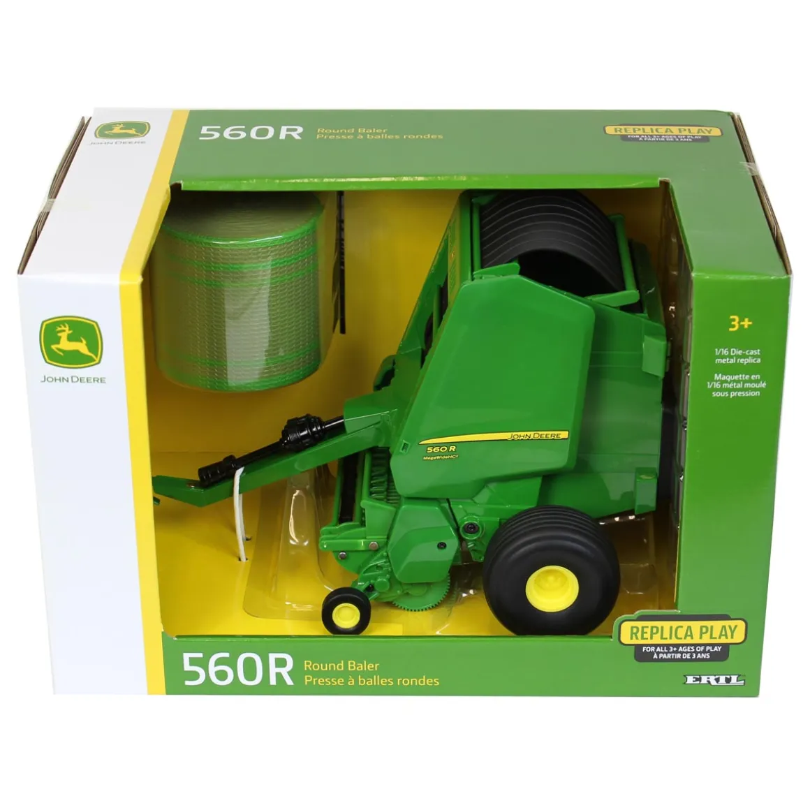 1/16 John Deere 560R Round Baler with 1 Bale
