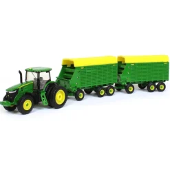 1/64 John Deere 7290R with 2 Tandem Forage Wagons