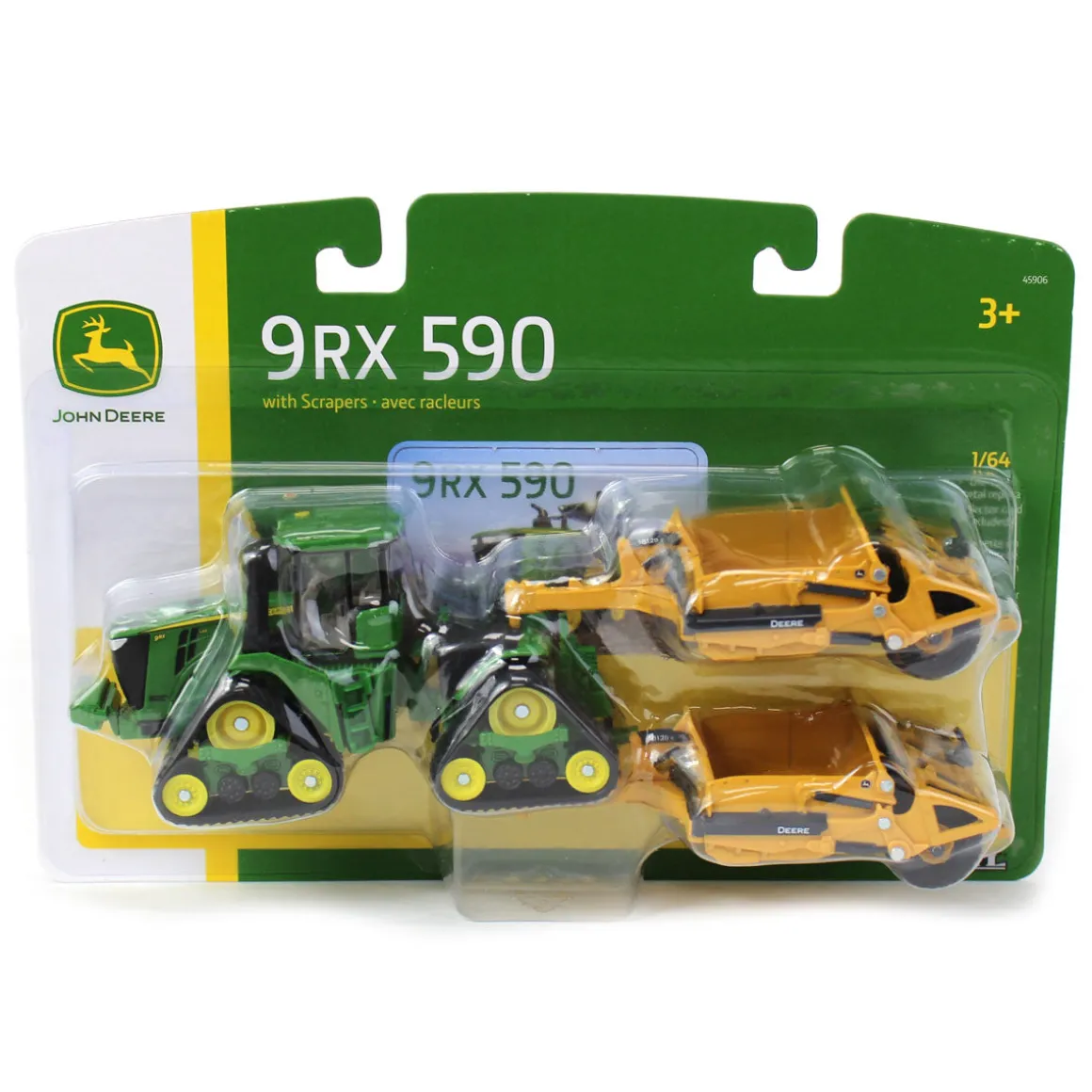 1/64 John Deere 9RX 590 Scraper Special with 1812DC Scrapers