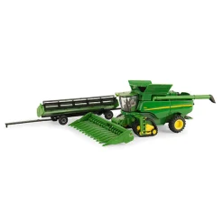 1/64 John Deere S690 Tracked Combine with Corn Head, Grain Head & Cart