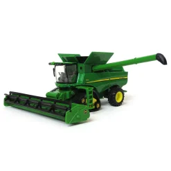 1/64 John Deere S690 Tracked Combine with Corn Head, Grain Head & Cart