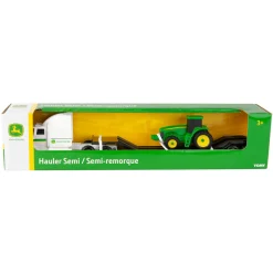 1/64 John Deere Semi, Lowboy & Tractor with Loader, Collect N Play Value Set