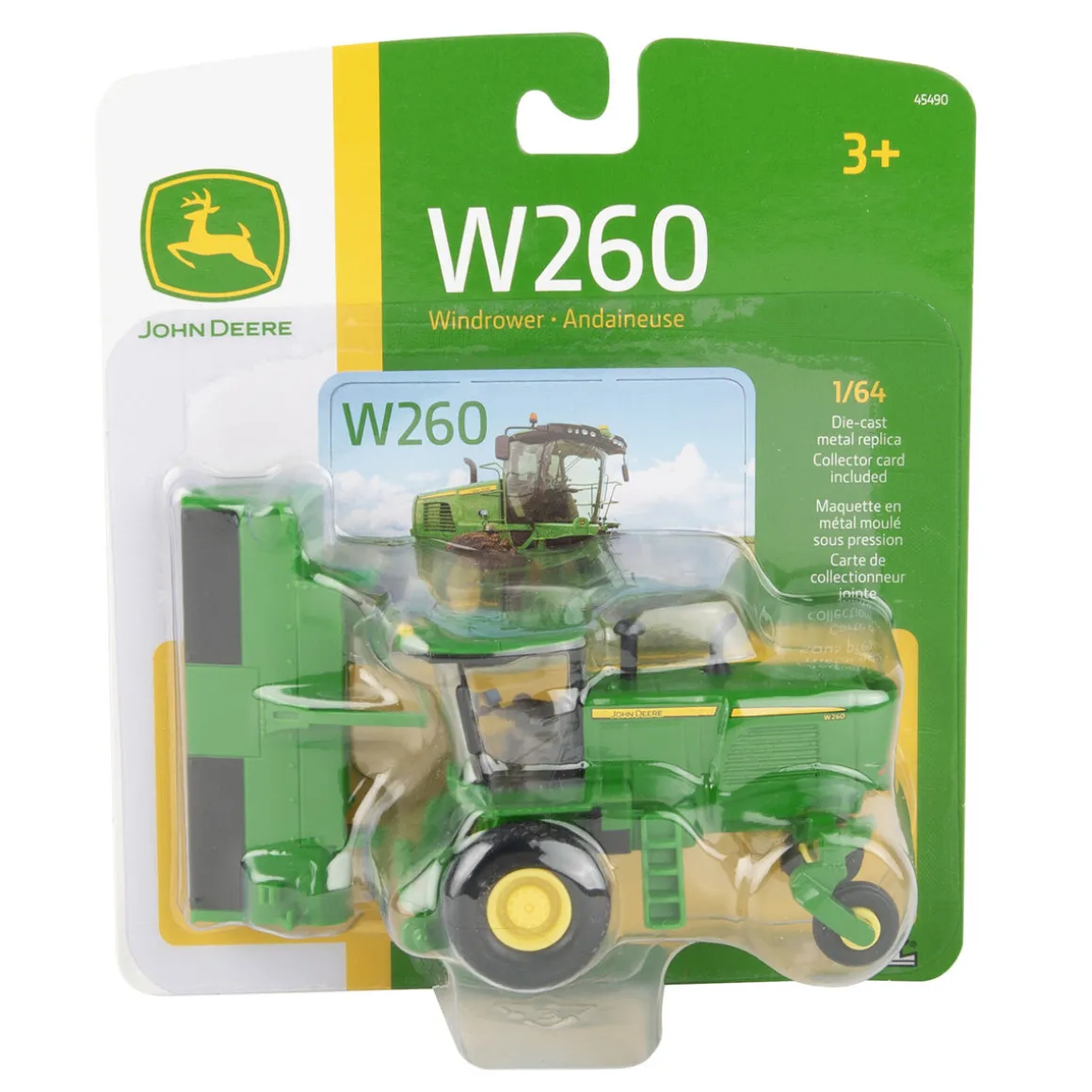 1/64 John Deere W260 Windrower with 500R Head
