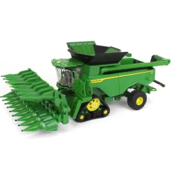 1/64 John Deere X9 1100 Combine w/ Front Tracks and Draper & Corn Heads, ERTL Prestige Collection