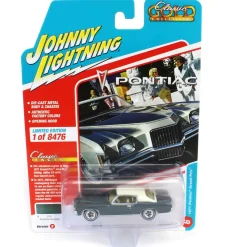 1/64 Johnny Lightning Classic Gold 2022 Release 3B - 1971 Pontiac Grand Prix Bluestone Gray Metallic