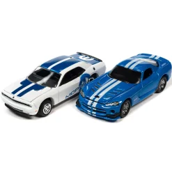 1/64 Johnny Lightning Mopar Twin Pack, 2014 Dodge Challenger R/T & 2008 Dodge Viper SRT 10