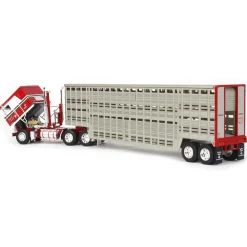 1/64 Kenworth K100 COE Flattop w/ 45ft Vintage Wilson Livestock Trailer, Koppes Truck Line, DCP by First Gear