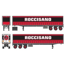 1/64 Kenworth K100 COE Flattop w/ Tri-axle Trailer, Roccisano, DCP by First Gear