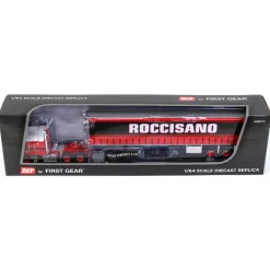 1/64 Kenworth K100 COE Flattop w/ Tri-axle Trailer, Roccisano, DCP by First Gear