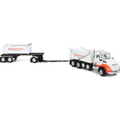 1/64 Kenworth T880 Dump w/ Dolly & Rogue Tandem Dump Trailer, Knife River, 2021 Natl Toy Truck 'N Construction
