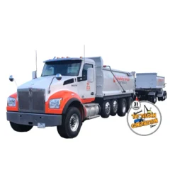 1/64 Kenworth T880 Dump w/ Dolly & Rogue Tandem Dump Trailer, Knife River, 2021 Natl Toy Truck 'N Construction
