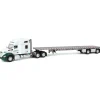 1/64 Kenworth T680 with Spread-Axle Flatbed Trailer, Evergreen Industries, DCP by First Gear