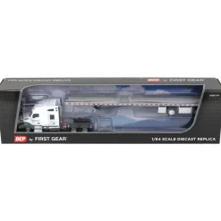 1/64 Kenworth T680 with Spread-Axle Flatbed Trailer, Evergreen Industries, DCP by First Gear