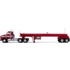 1/64 Kenworth T800 with Tandem Axle Propane Tanker, Red & White, DCP by First Gear