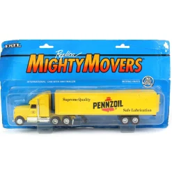 1/64 Kenworth Tractor Trailer, Pennzoil, ERTL Mighty Movers