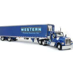 1/64 Kenworth W990 Day Cab with 53ft Utility Reefer Trailer, Western Distributing, DCP by First Gear
