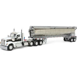 1/64 Kenworth W990 with Walinga Tandem Feed Trailer, White/Black, DCP by First Gear