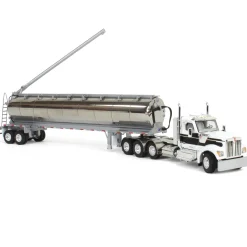 1/64 Kenworth W990 with Walinga Tandem Feed Trailer, White/Black, DCP by First Gear