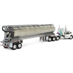 1/64 Kenworth W990 with Walinga Tandem Feed Trailer, White/Black, DCP by First Gear