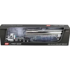 1/64 Kenworth W990 with Walinga Tandem Feed Trailer, White/Black, DCP by First Gear